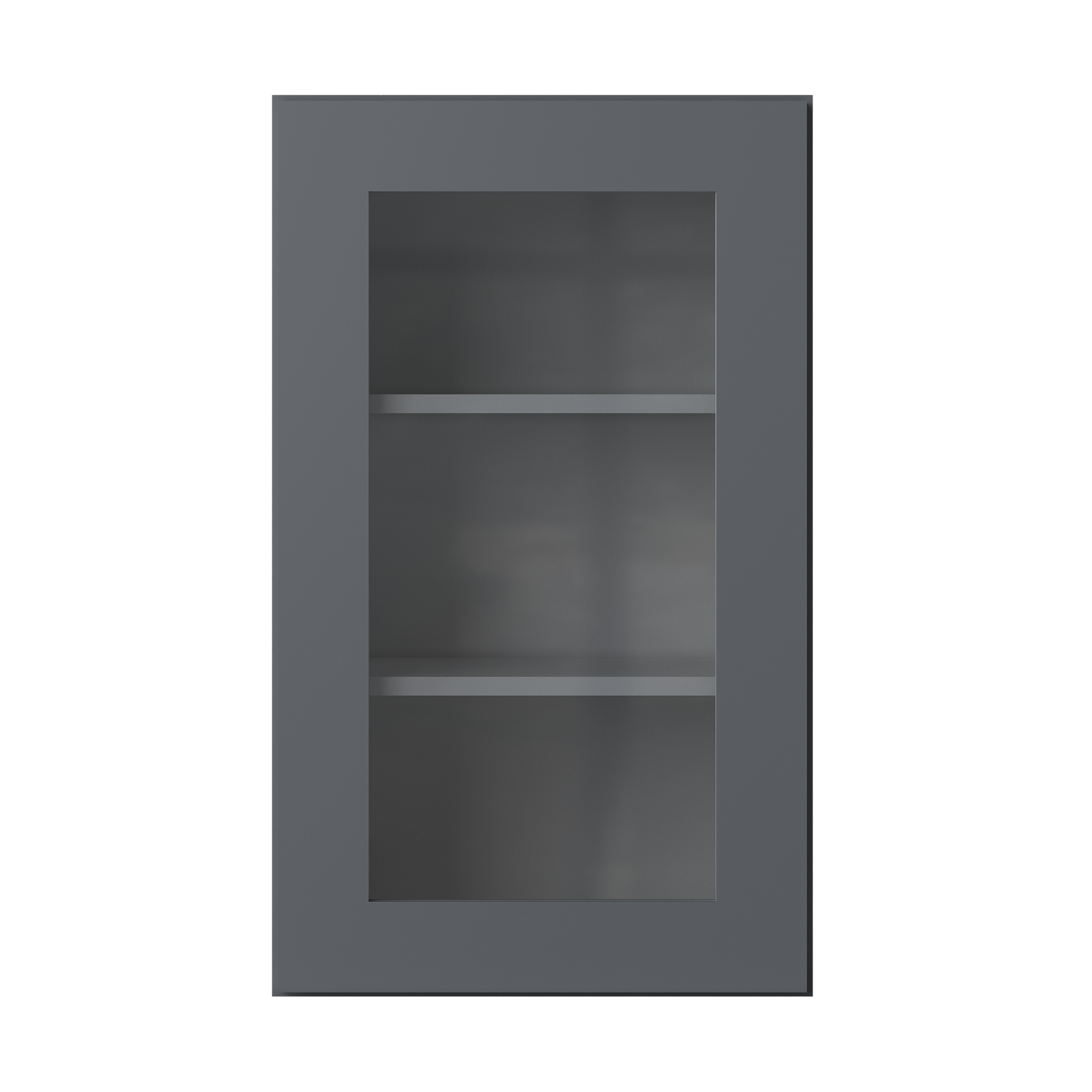 Frosted Glass Door Wall Kitchen Cabinet WMD1830 Colonial Gray LessCare 18 in. width 30 in. height 12 in. depth