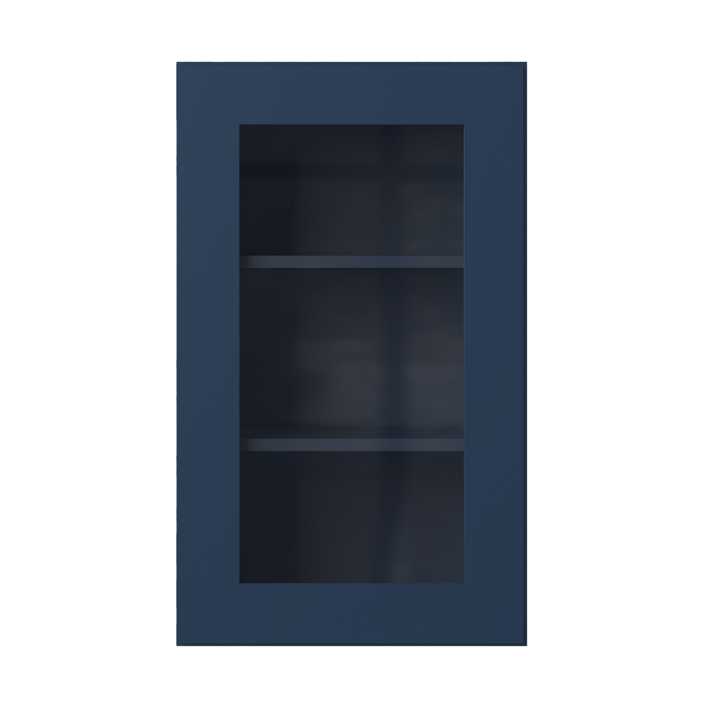 Frosted Glass Door Wall Kitchen Cabinet WMD1830 Danbury Blue LessCare 18 in. width 30 in. height 12 in. depth - Kitchen