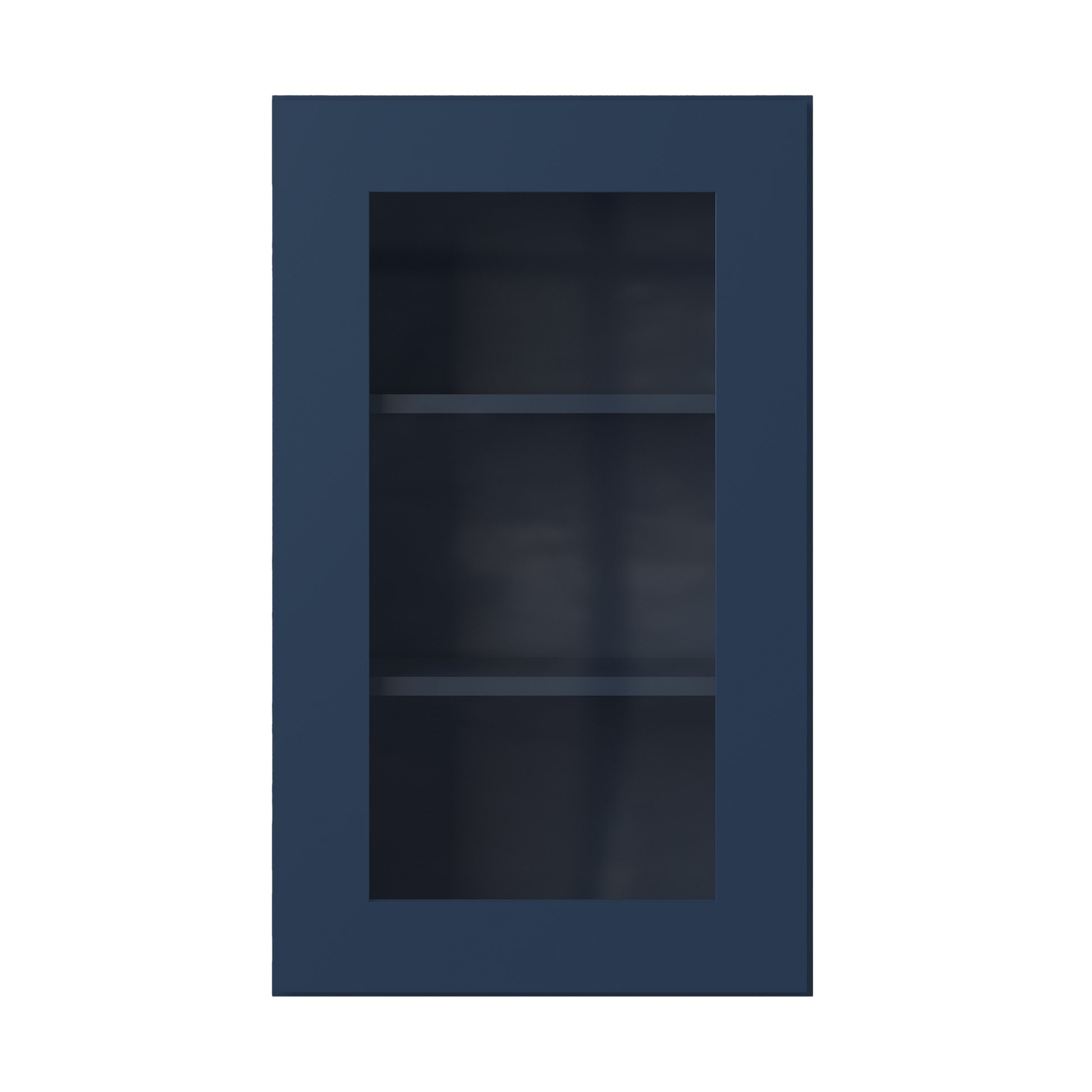 Frosted Glass Door Wall Kitchen Cabinet WMD1830 Danbury Blue LessCare 18 in. width 30 in. height 12 in. depth - Kitchen