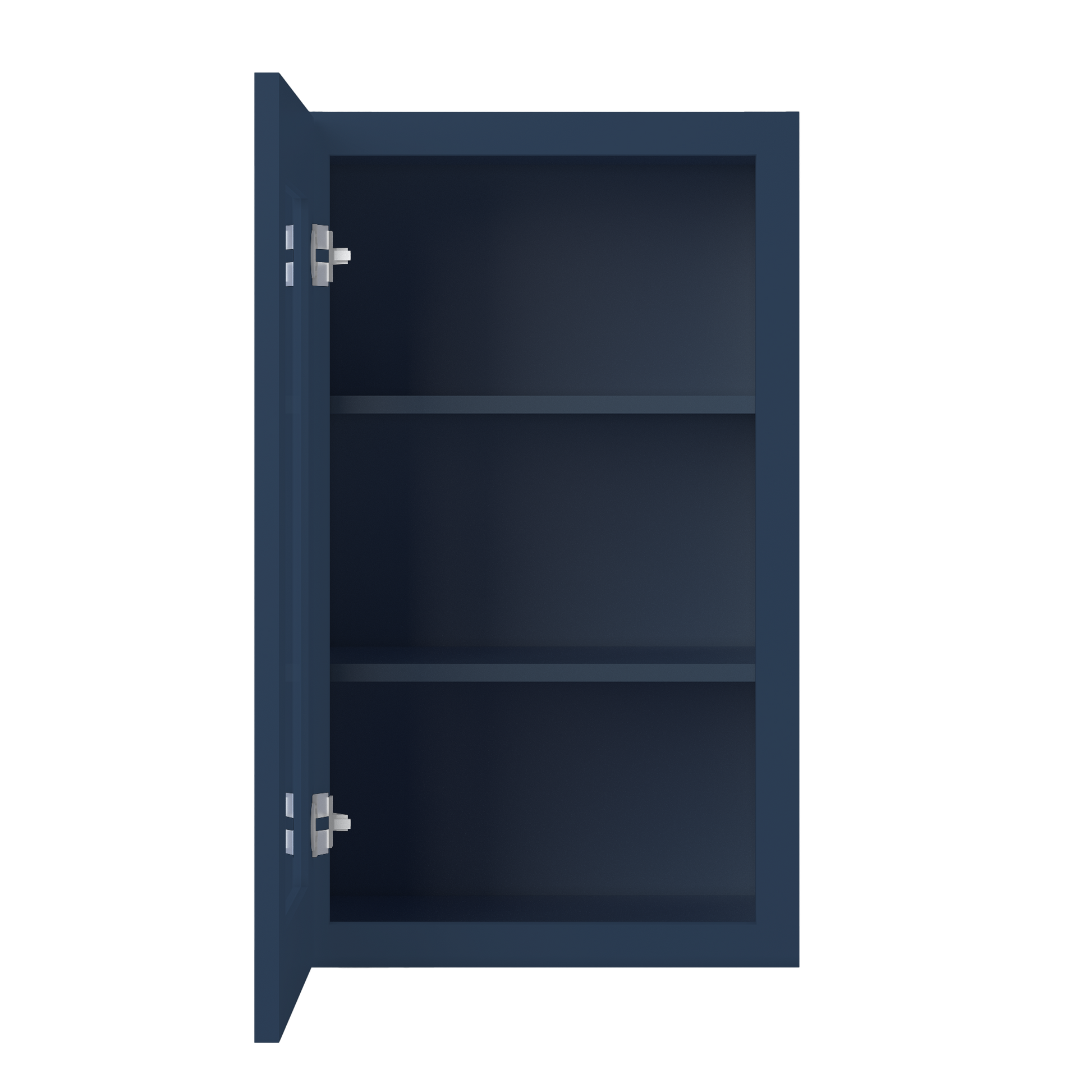 Frosted Glass Door Wall Kitchen Cabinet WMD1830 Danbury Blue LessCare 18 in. width 30 in. height 12 in. depth - Kitchen
