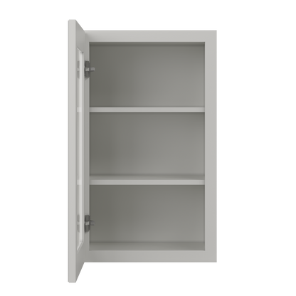 Frosted Glass Door Wall Kitchen Cabinet WMD1830 Milan Pearl 18 in. width 30 in. height 12 in. depth - Kitchen Cabinets