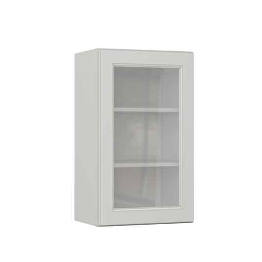 Frosted Glass Door Wall Kitchen Cabinet WMD1830 Milan Pearl 18 in. width 30 in. height 12 in. depth - Kitchen Cabinets