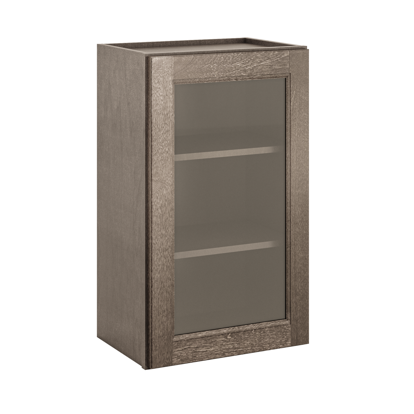 Frosted Glass Door Wall Kitchen Cabinet WMD1830 Milan Slate 18 in. width 30 in. height 12 in. depth - Kitchen Cabinets
