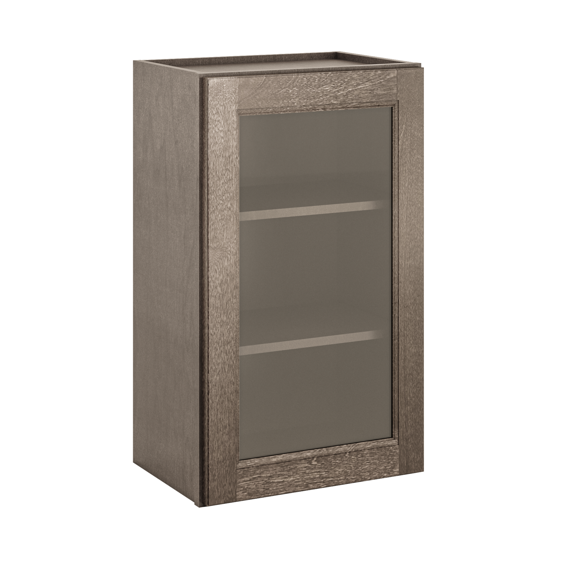 Frosted Glass Door Wall Kitchen Cabinet WMD1830 Milan Slate 18 in. width 30 in. height 12 in. depth - Kitchen Cabinets