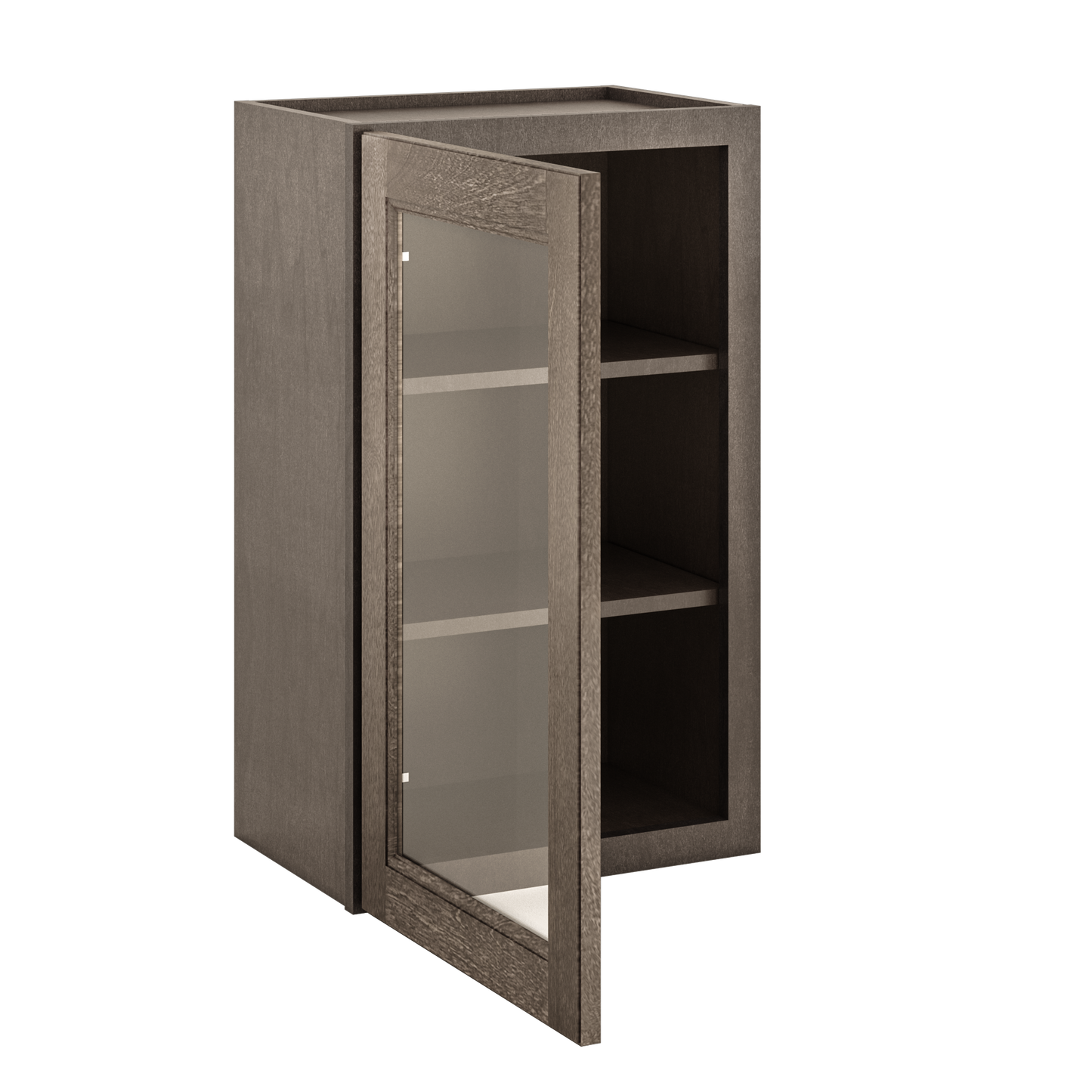 Frosted Glass Door Wall Kitchen Cabinet WMD1830 Milan Slate 18 in. width 30 in. height 12 in. depth - Kitchen Cabinets