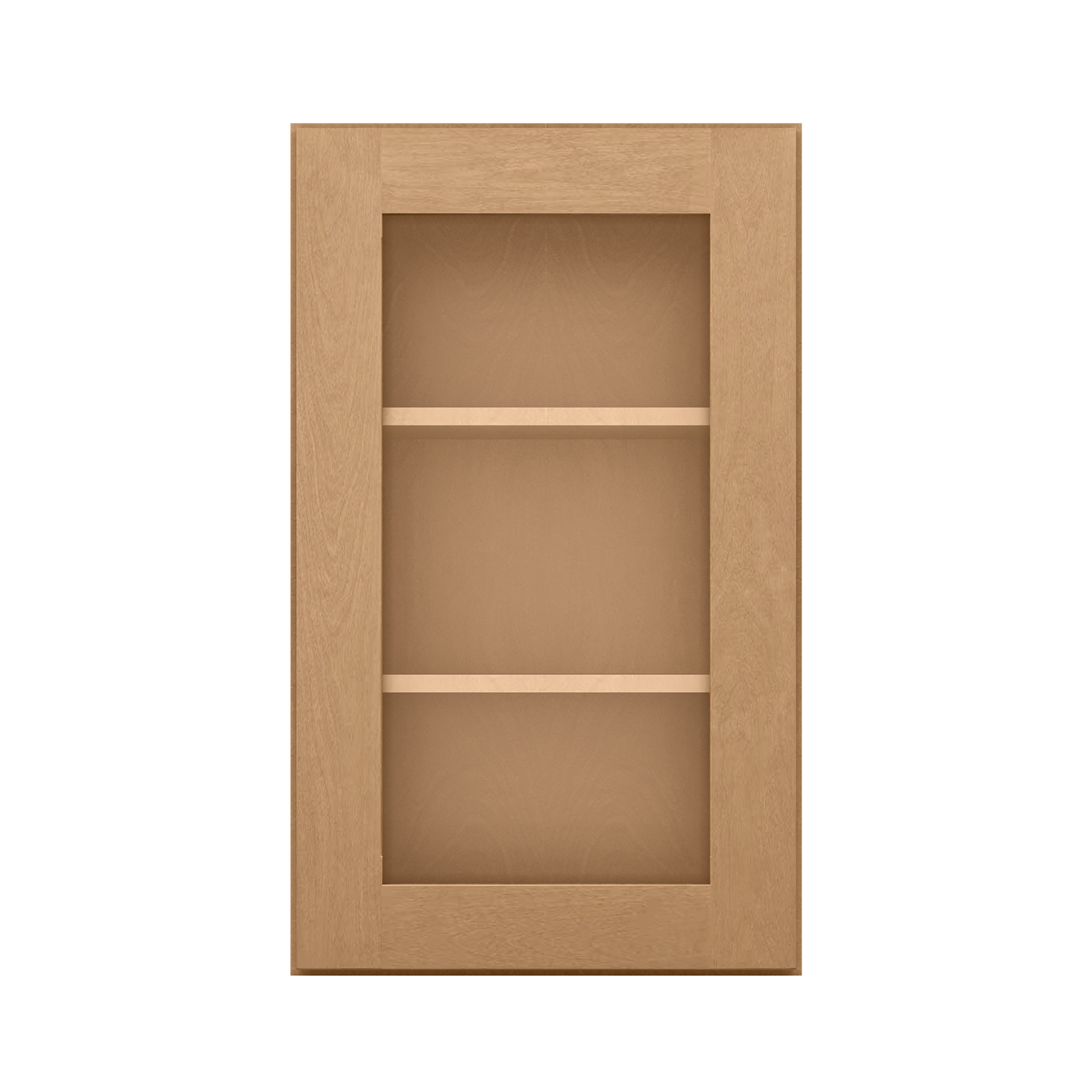 Frosted Glass Door Wall Kitchen Cabinet WMD1830 Shaker Toffee 18 in. width 30 in. height 12 in. depth - Kitchen Cabinets