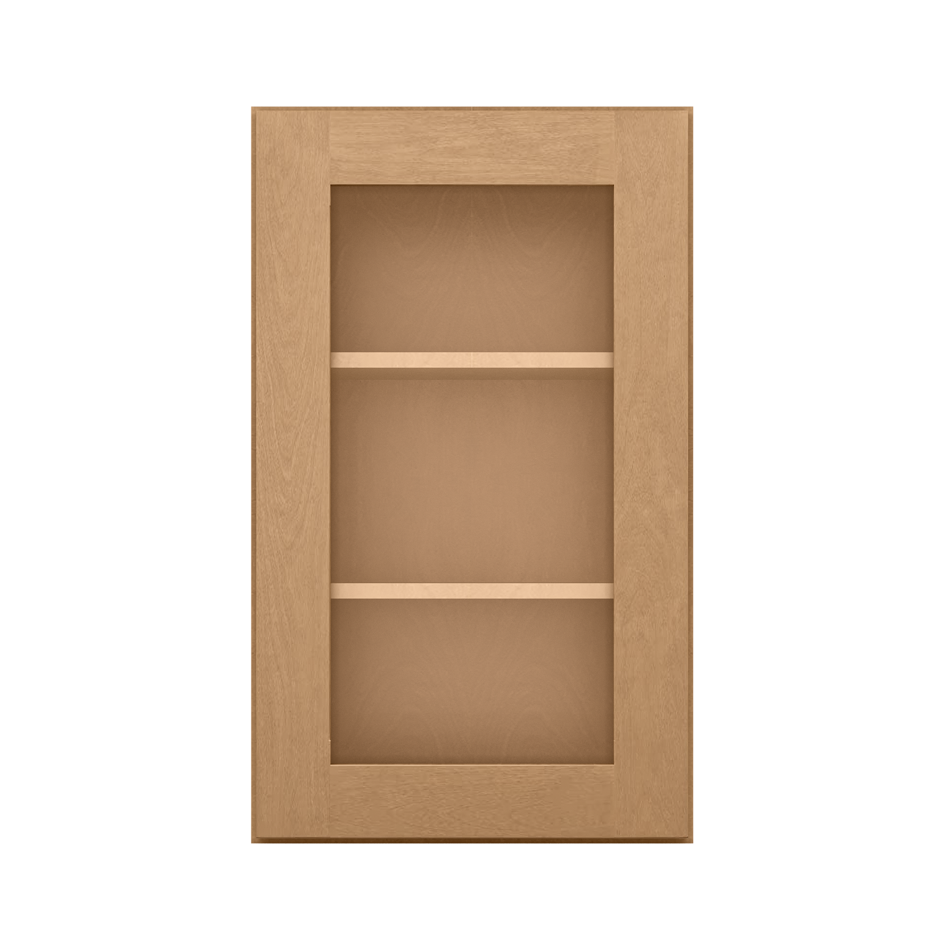 Frosted Glass Door Wall Kitchen Cabinet WMD1830 Shaker Toffee 18 in. width 30 in. height 12 in. depth - Kitchen Cabinets