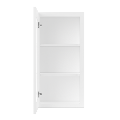 Frosted Glass Door Wall Kitchen Cabinet WMD1836 Alpina White LessCare 18 in. width 36 in. height 12 in. depth - Kitchen