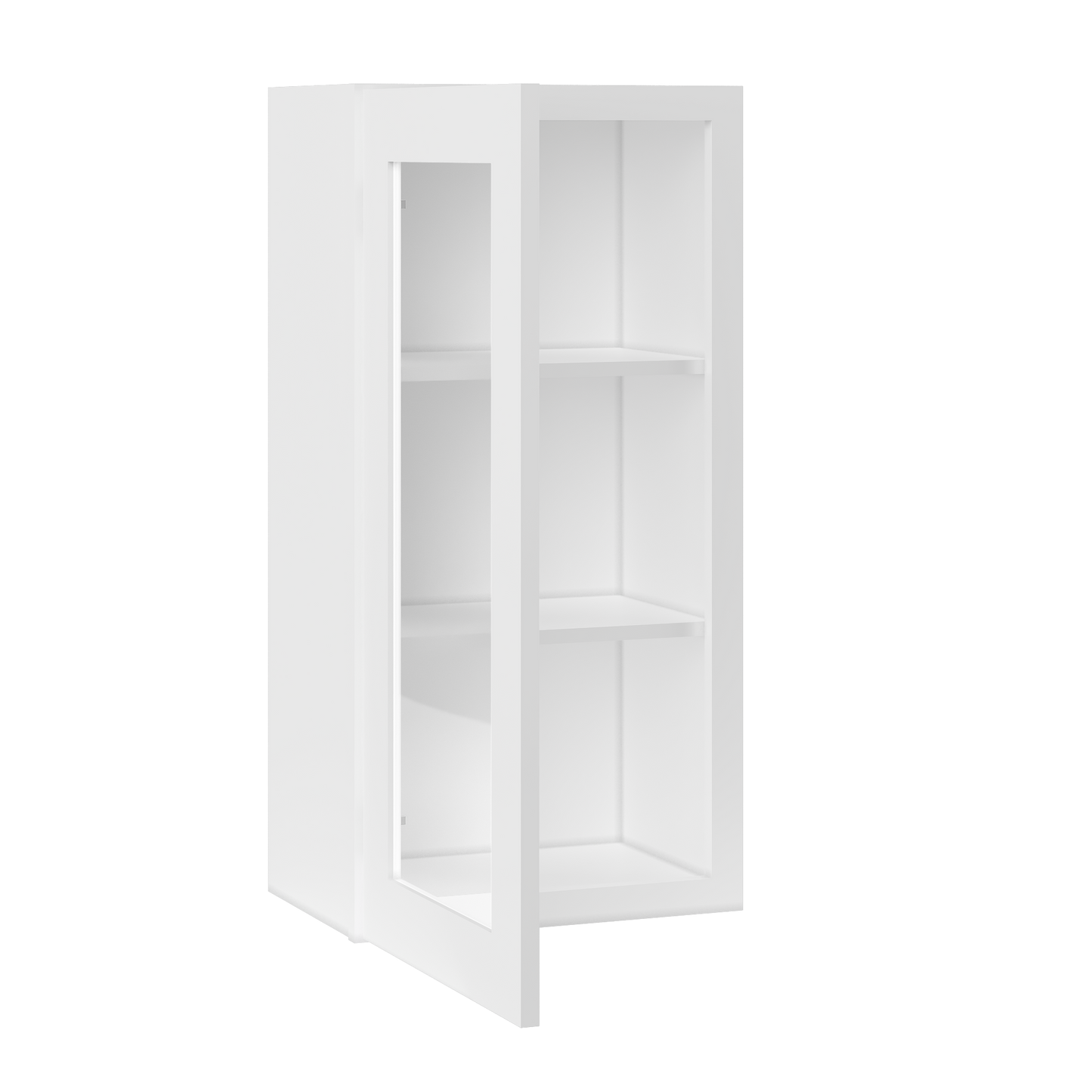 Frosted Glass Door Wall Kitchen Cabinet WMD1836 Alpina White LessCare 18 in. width 36 in. height 12 in. depth - Kitchen