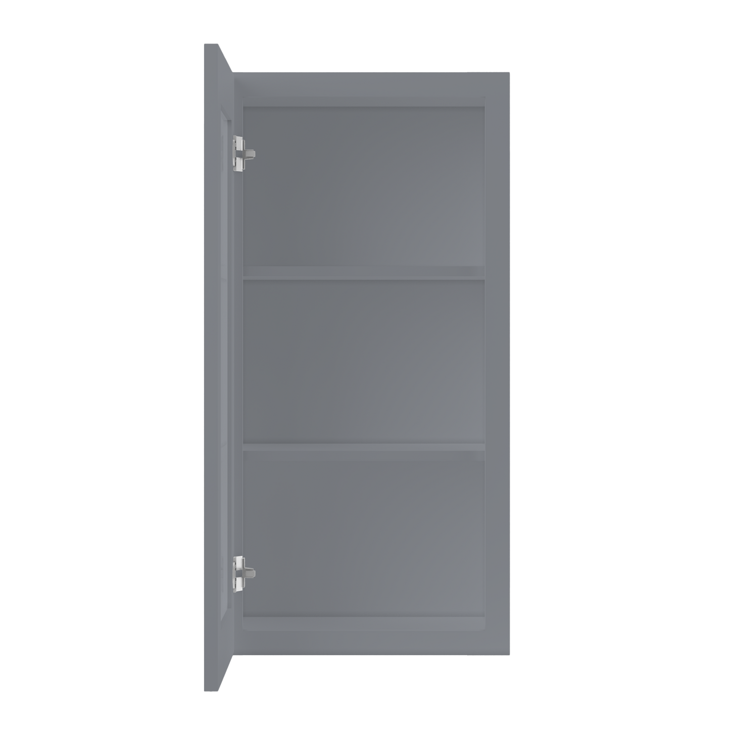 Frosted Glass Door Wall Kitchen Cabinet WMD1836 Colonial Gray LessCare 18 in. width 36 in. height 12 in. depth
