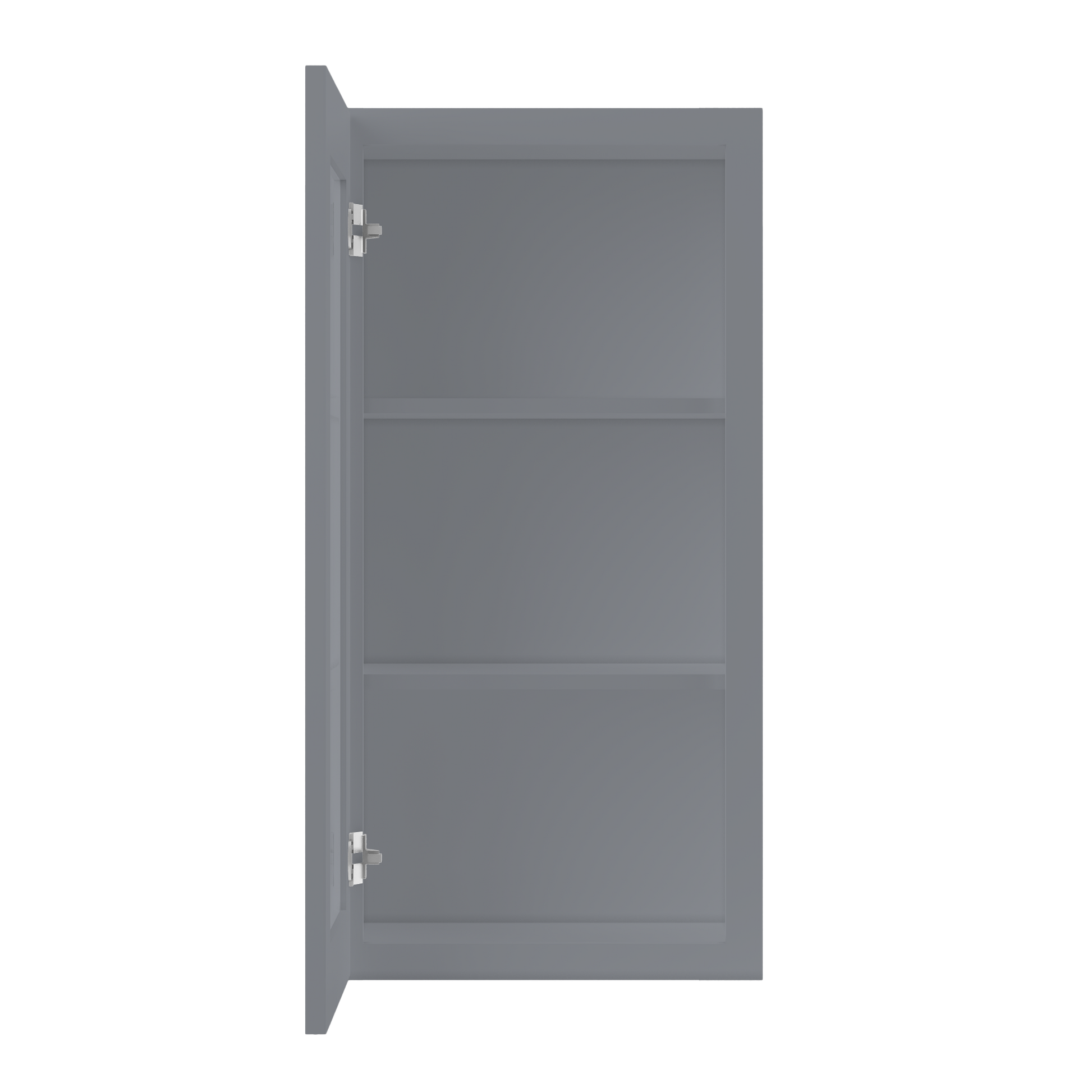 Frosted Glass Door Wall Kitchen Cabinet WMD1836 Colonial Gray LessCare 18 in. width 36 in. height 12 in. depth