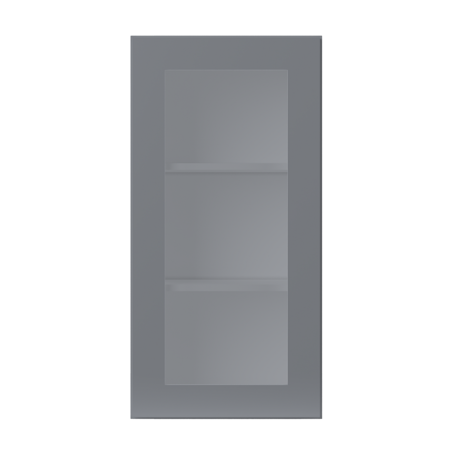 Frosted Glass Door Wall Kitchen Cabinet WMD1836 Colonial Gray LessCare 18 in. width 36 in. height 12 in. depth