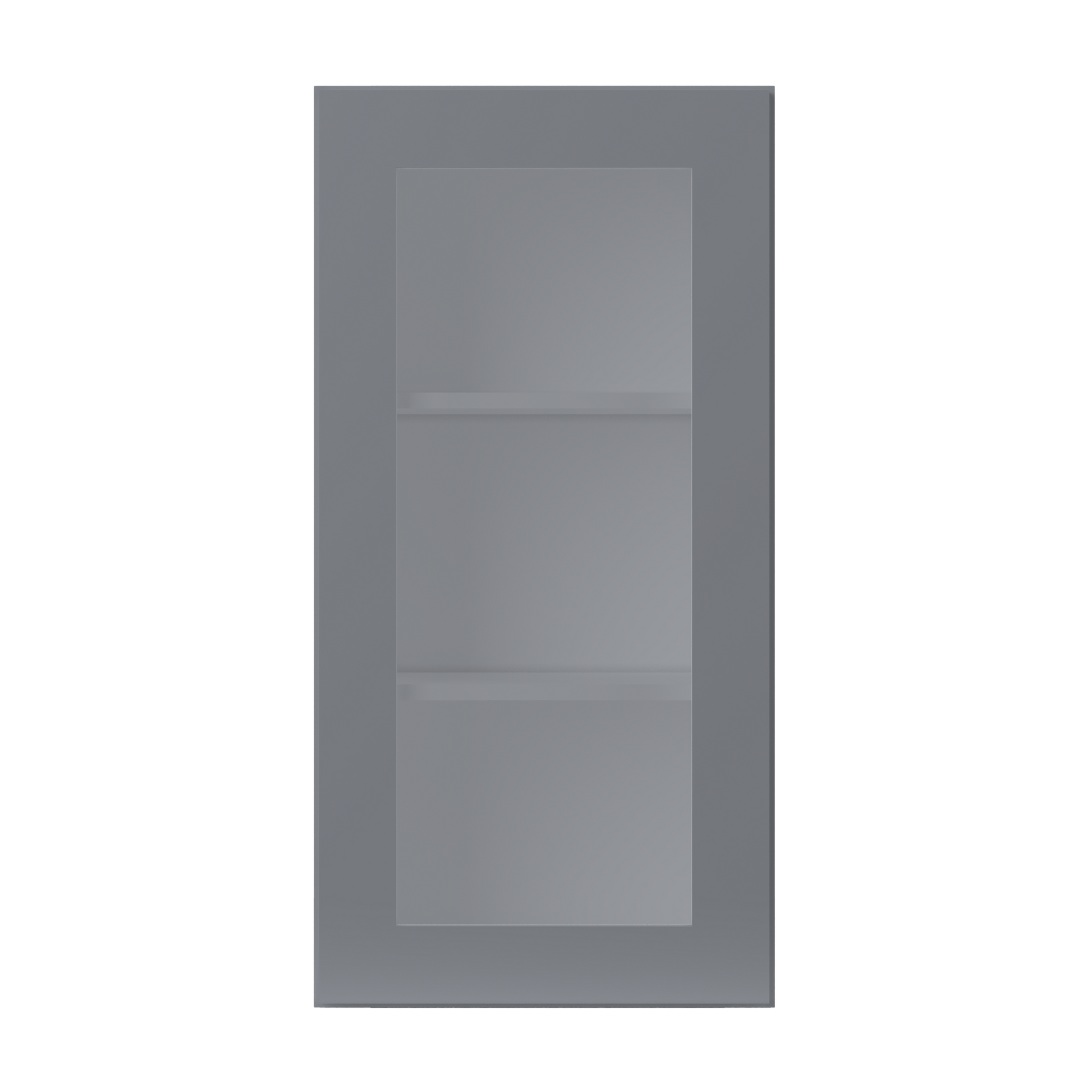 Frosted Glass Door Wall Kitchen Cabinet WMD1836 Colonial Gray LessCare 18 in. width 36 in. height 12 in. depth
