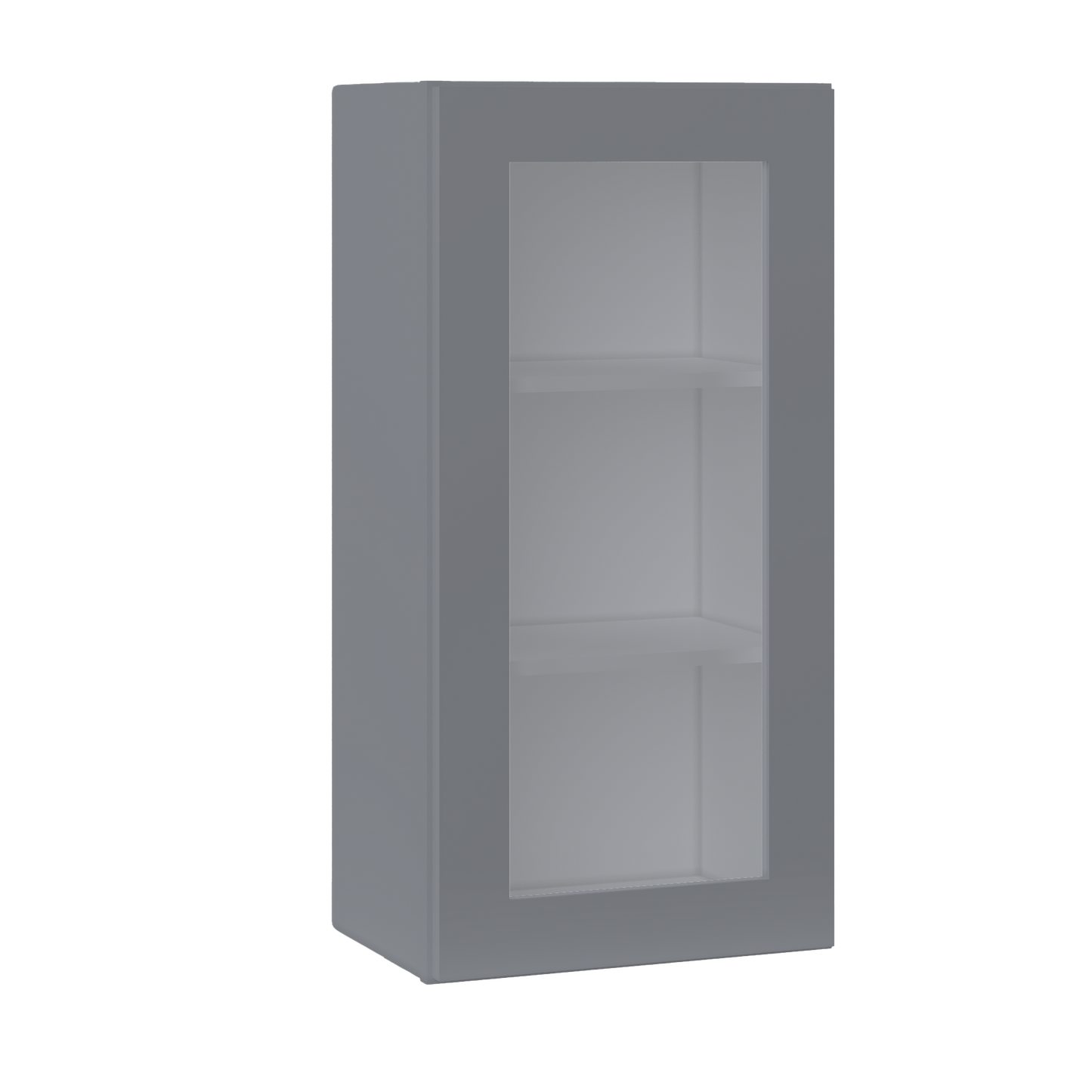Frosted Glass Door Wall Kitchen Cabinet WMD1836 Colonial Gray LessCare 18 in. width 36 in. height 12 in. depth