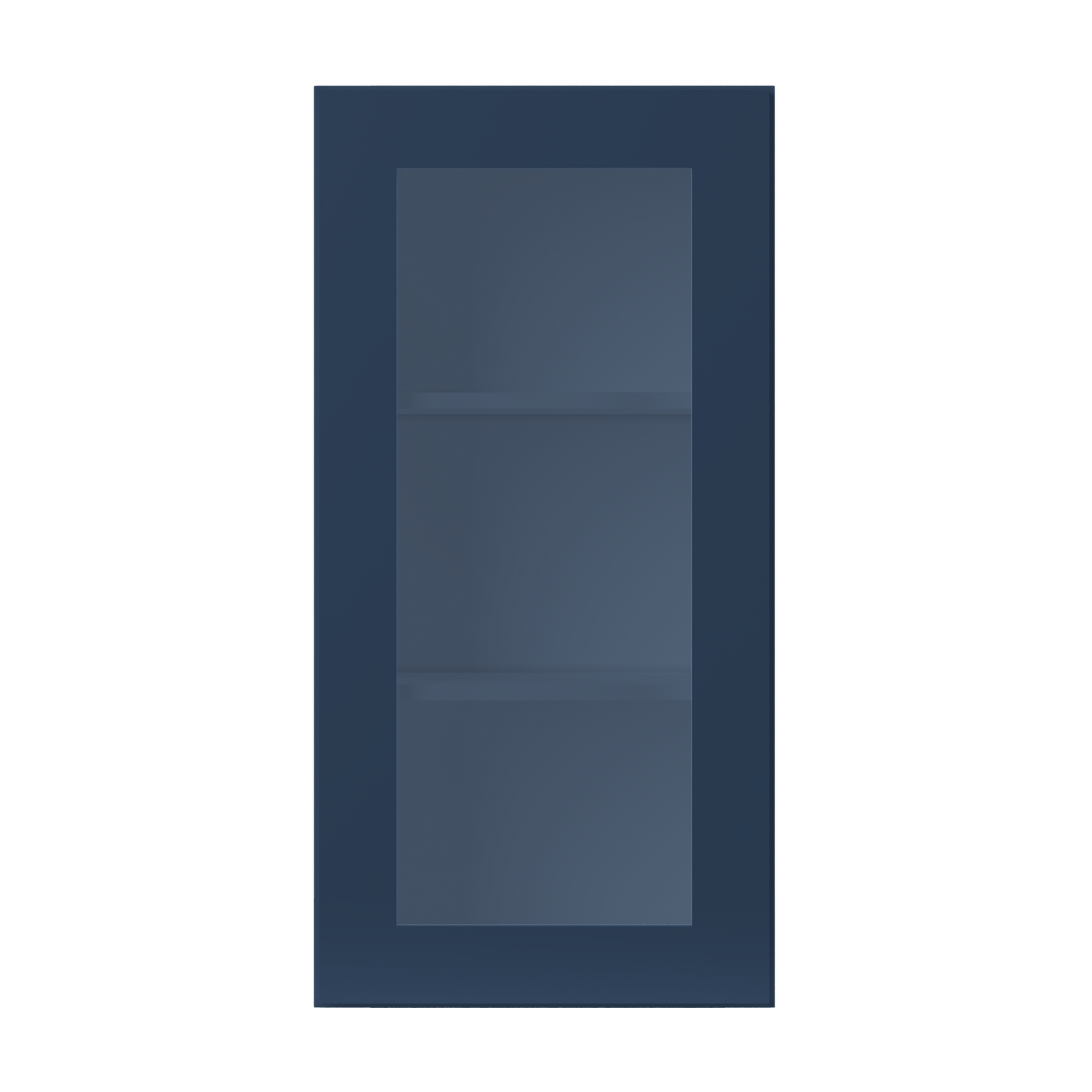 Frosted Glass Door Wall Kitchen Cabinet WMD1836 Danbury Blue LessCare 18 in. width 36 in. height 12 in. depth - Kitchen