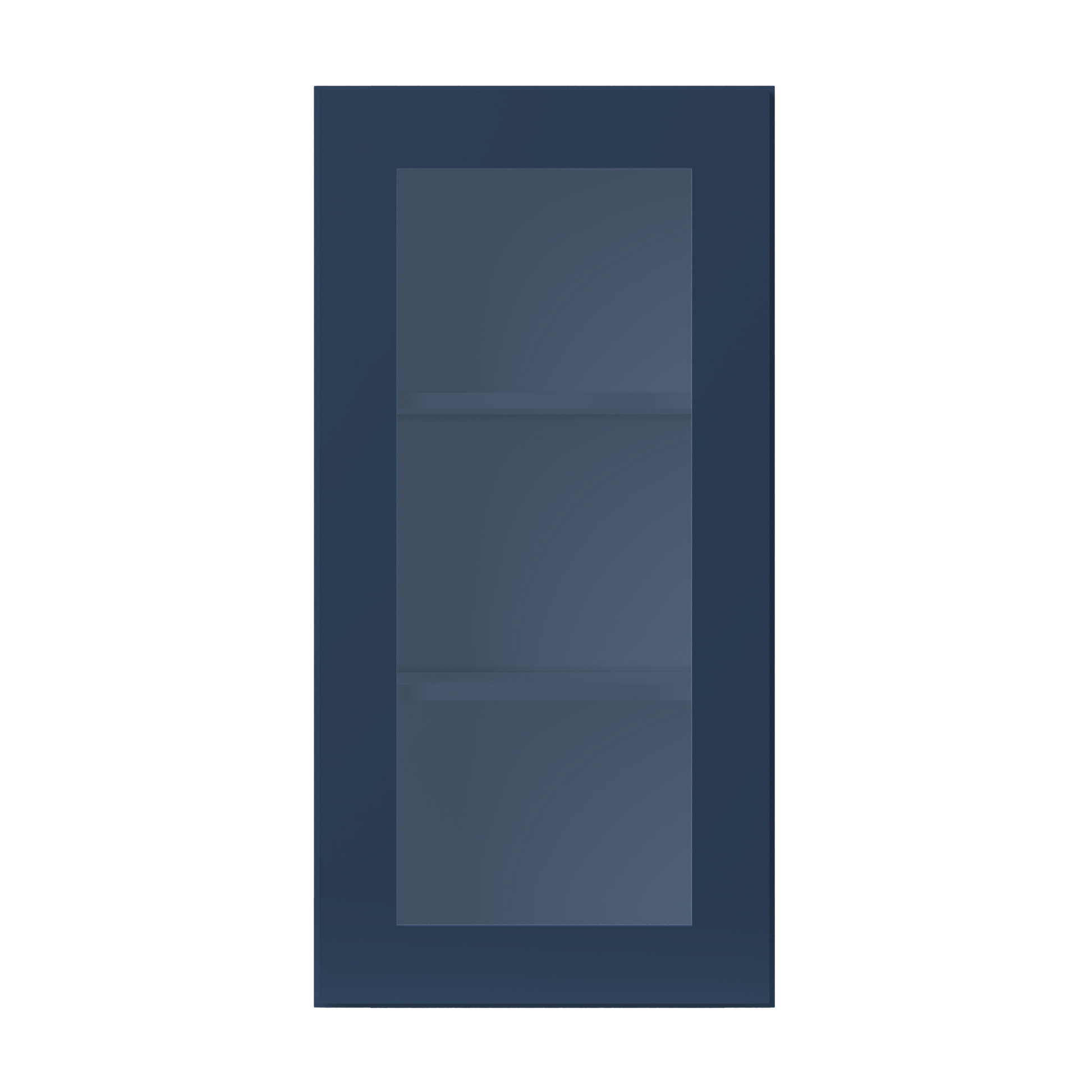 Frosted Glass Door Wall Kitchen Cabinet WMD1836 Danbury Blue LessCare 18 in. width 36 in. height 12 in. depth - Kitchen