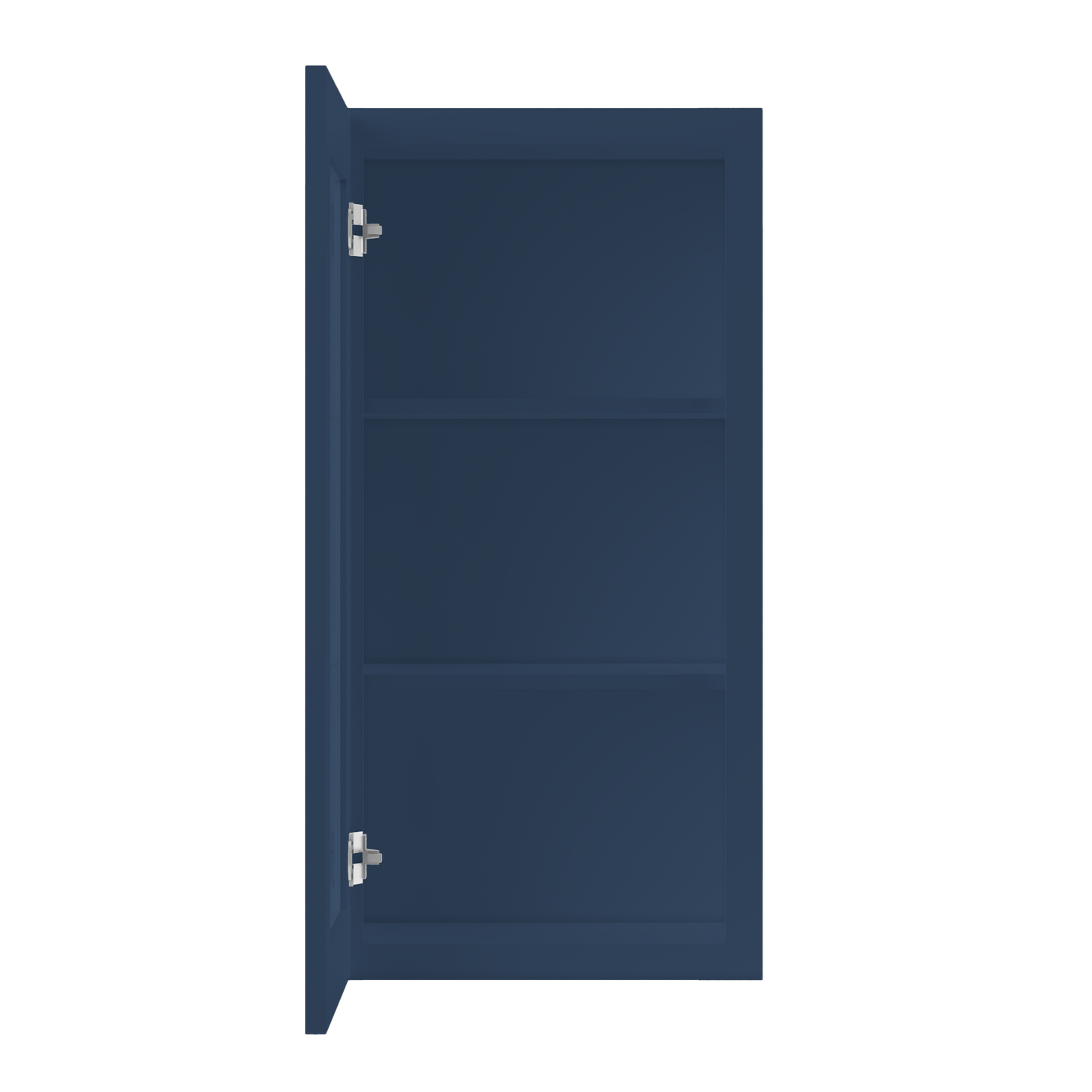 Frosted Glass Door Wall Kitchen Cabinet WMD1836 Danbury Blue LessCare 18 in. width 36 in. height 12 in. depth - Kitchen