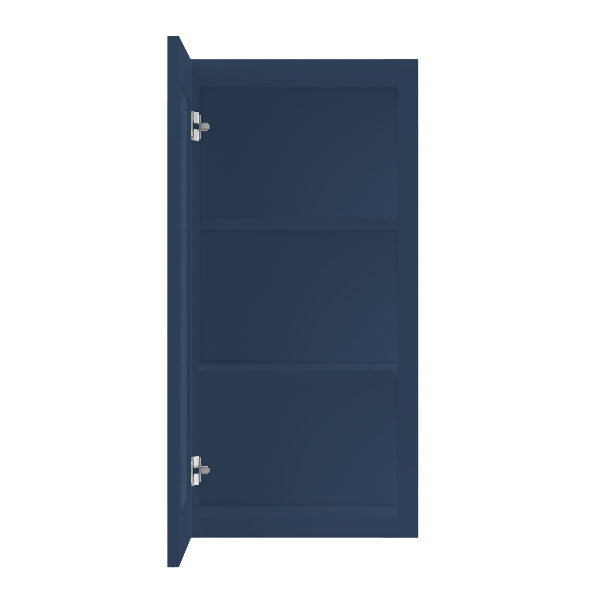 Frosted Glass Door Wall Kitchen Cabinet WMD1836 Danbury Blue LessCare 18 in. width 36 in. height 12 in. depth - Kitchen