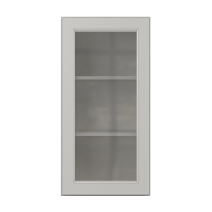 Frosted Glass Door Wall Kitchen Cabinet WMD1836 Milan Pearl 18 in. width 36 in. height 12 in. depth - Kitchen Cabinets