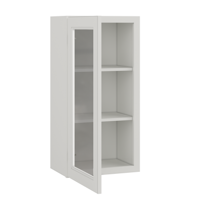 Frosted Glass Door Wall Kitchen Cabinet WMD1836 Milan Pearl 18 in. width 36 in. height 12 in. depth - Kitchen Cabinets