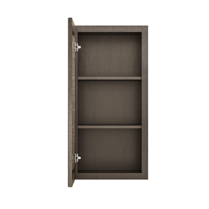Frosted Glass Door Wall Kitchen Cabinet WMD1836 Milan Slate 18 in. width 36 in. height 12 in. depth - Kitchen Cabinets
