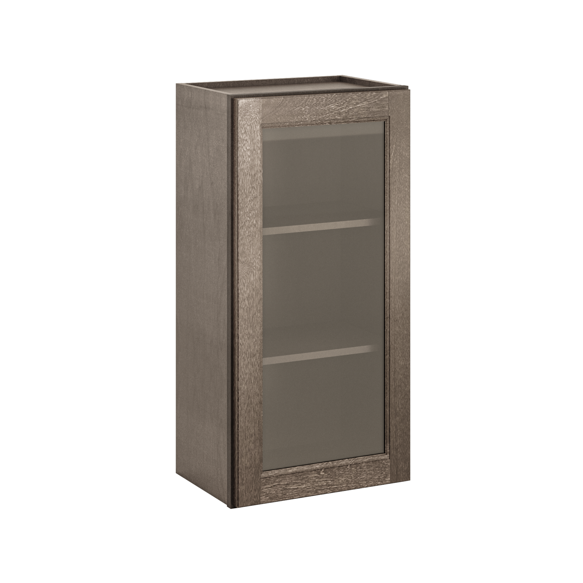 Frosted Glass Door Wall Kitchen Cabinet WMD1836 Milan Slate 18 in. width 36 in. height 12 in. depth - Kitchen Cabinets
