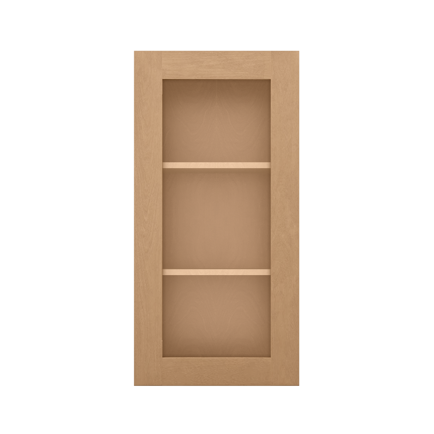 Frosted Glass Door Wall Kitchen Cabinet WMD1836 Shaker Toffee 18 in. width 36 in. height 12 in. depth - Kitchen Cabinets