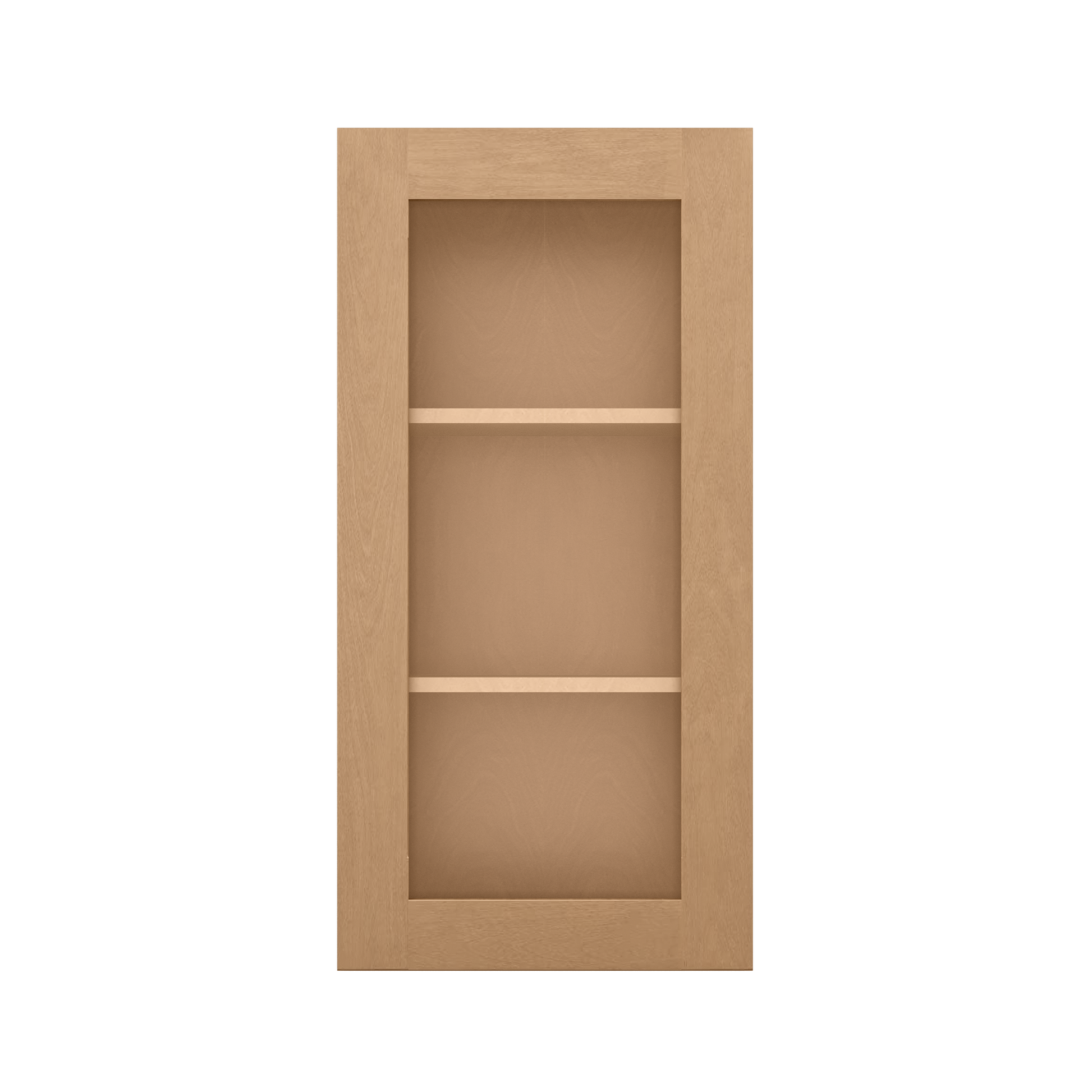 Frosted Glass Door Wall Kitchen Cabinet WMD1836 Shaker Toffee 18 in. width 36 in. height 12 in. depth - Kitchen Cabinets