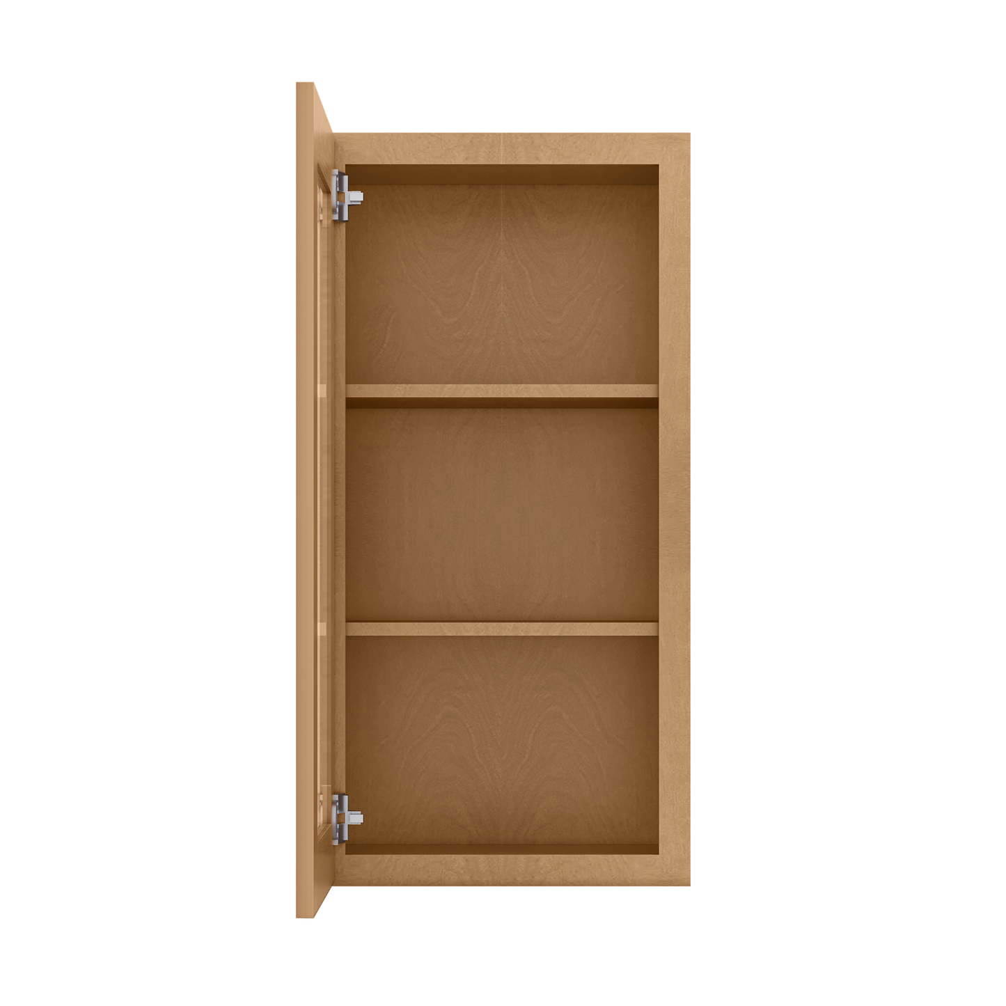 Frosted Glass Door Wall Kitchen Cabinet WMD1836 Shaker Toffee 18 in. width 36 in. height 12 in. depth - Kitchen Cabinets