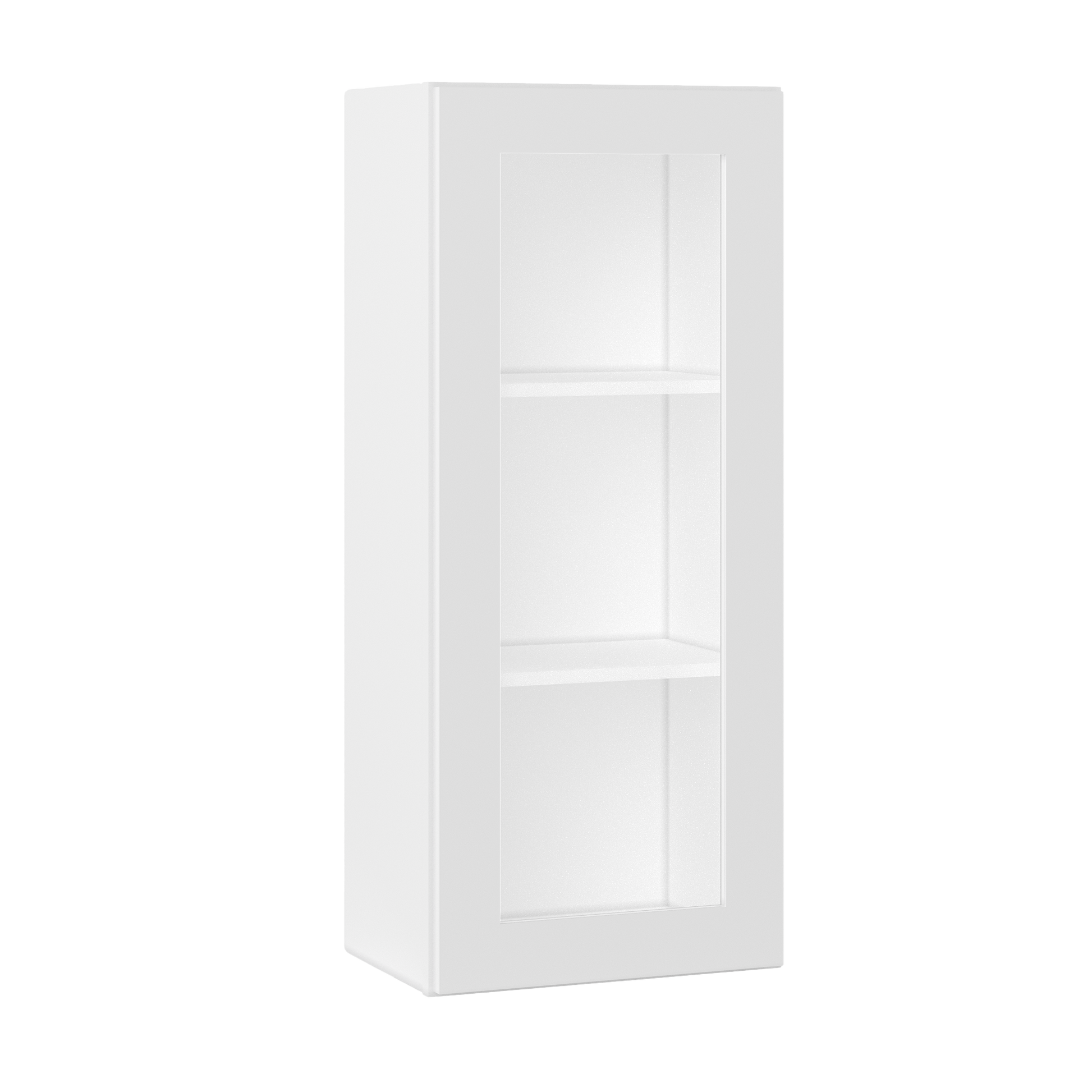 Frosted Glass Door Wall Kitchen Cabinet WMD1842 Alpina White LessCare 18 in. width 42 in. height 12 in. depth - Kitchen
