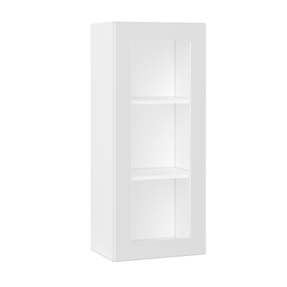 Frosted Glass Door Wall Kitchen Cabinet WMD1842 Alpina White LessCare 18 in. width 42 in. height 12 in. depth - Kitchen