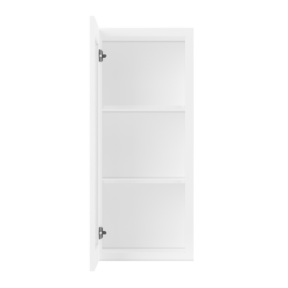 Frosted Glass Door Wall Kitchen Cabinet WMD1842 Alpina White LessCare 18 in. width 42 in. height 12 in. depth - Kitchen