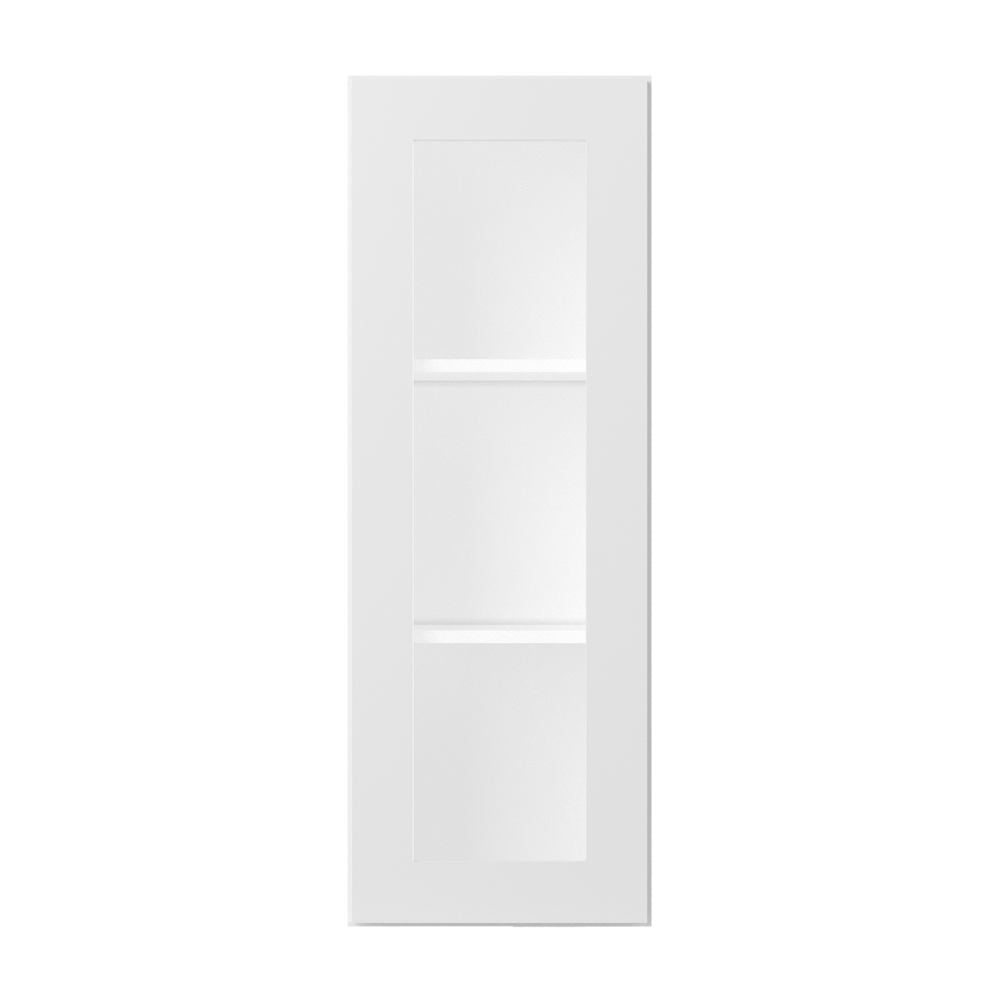 Frosted Glass Door Wall Kitchen Cabinet WMD1842 Alpina White LessCare 18 in. width 42 in. height 12 in. depth - Kitchen