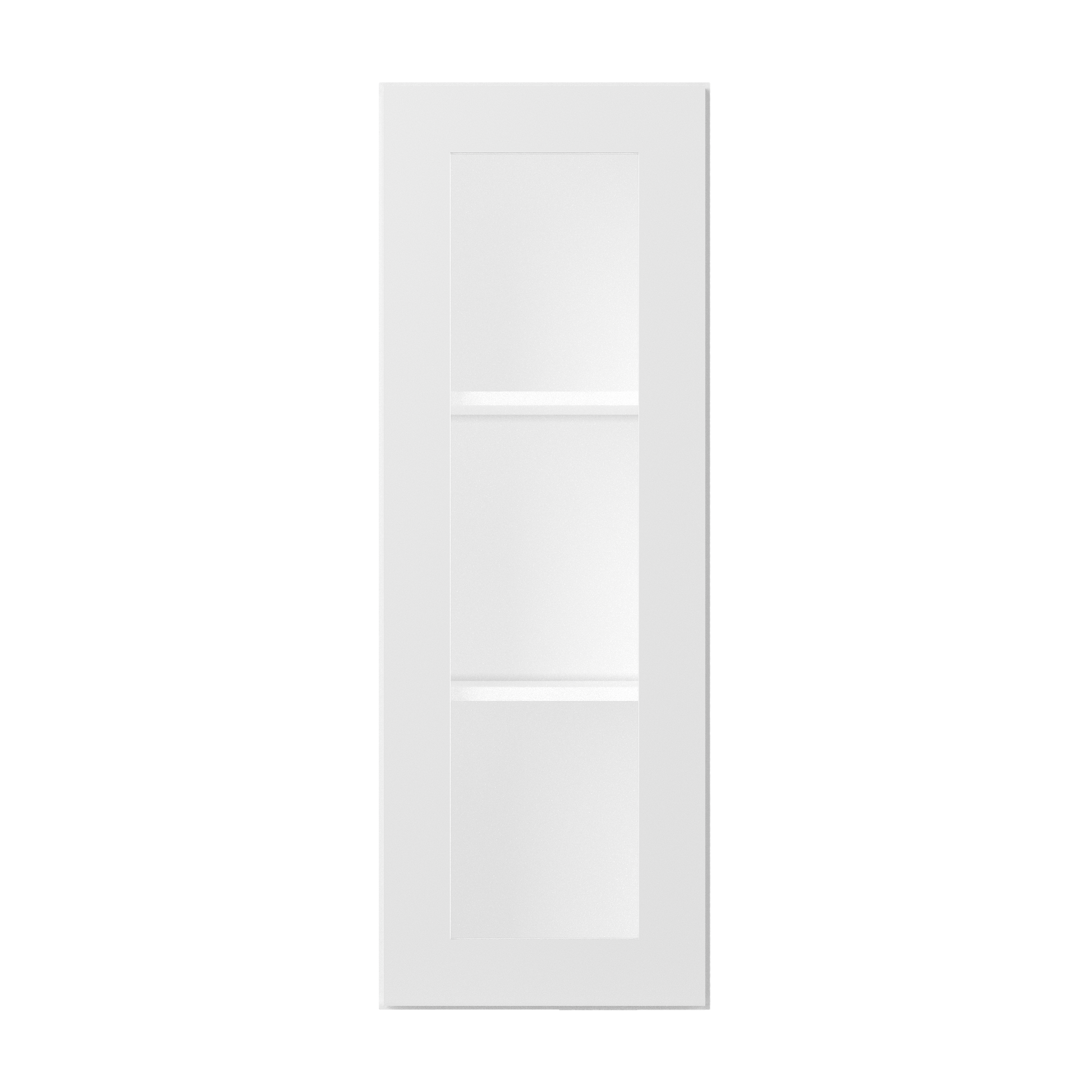 Frosted Glass Door Wall Kitchen Cabinet WMD1842 Alpina White LessCare 18 in. width 42 in. height 12 in. depth - Kitchen