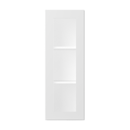 Frosted Glass Door Wall Kitchen Cabinet WMD1842 Alpina White LessCare 18 in. width 42 in. height 12 in. depth - Kitchen