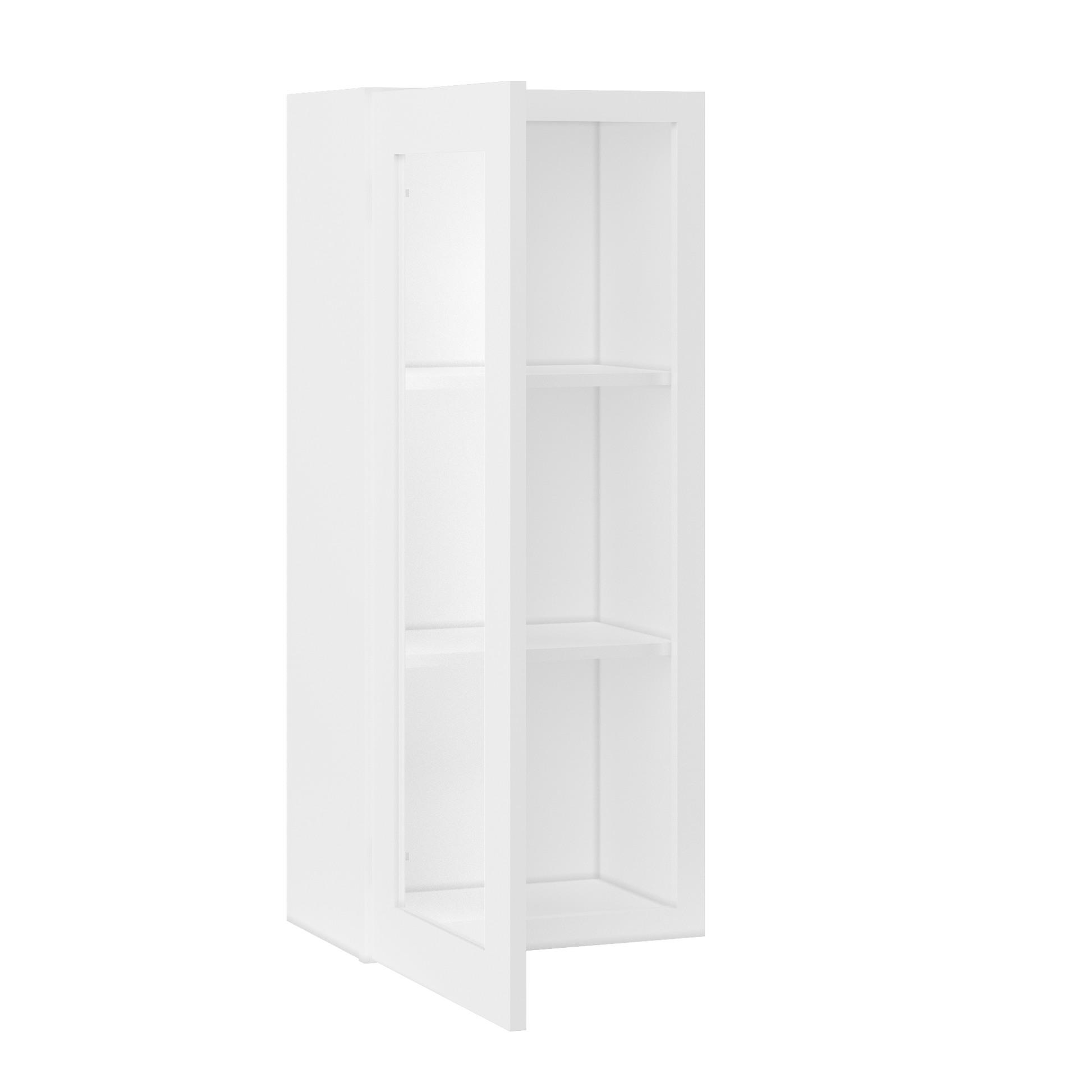 Frosted Glass Door Wall Kitchen Cabinet WMD1842 Alpina White LessCare 18 in. width 42 in. height 12 in. depth - Kitchen