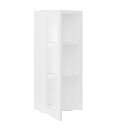 Frosted Glass Door Wall Kitchen Cabinet WMD1842 Alpina White LessCare 18 in. width 42 in. height 12 in. depth - Kitchen