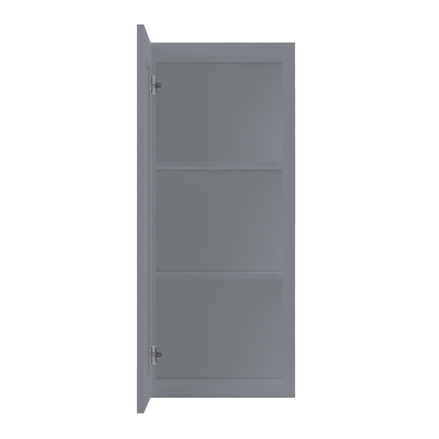 Frosted Glass Door Wall Kitchen Cabinet WMD1842 Colonial Gray LessCare 18 in. width 42 in. height 12 in. depth