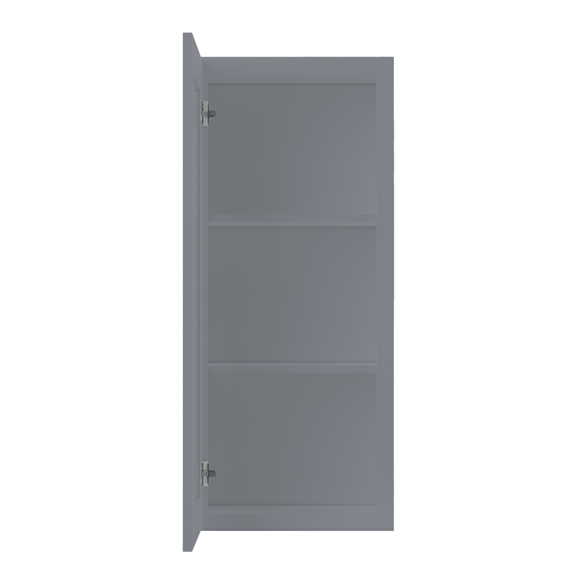 Frosted Glass Door Wall Kitchen Cabinet WMD1842 Colonial Gray LessCare 18 in. width 42 in. height 12 in. depth