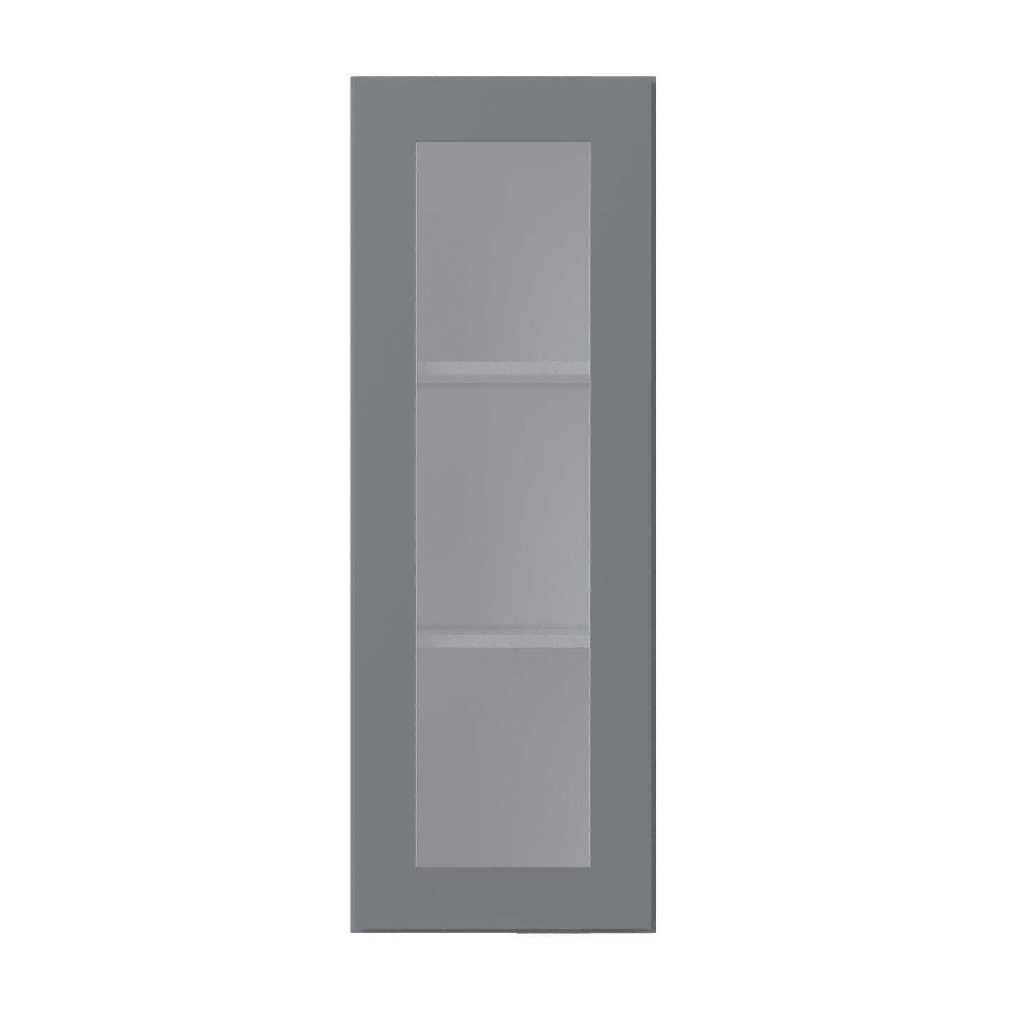 Frosted Glass Door Wall Kitchen Cabinet WMD1842 Colonial Gray LessCare 18 in. width 42 in. height 12 in. depth