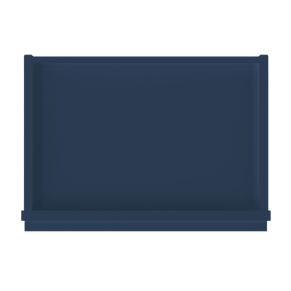 Frosted Glass Door Wall Kitchen Cabinet WMD1842 Danbury Blue LessCare 18 in. width 42 in. height 12 in. depth - Kitchen