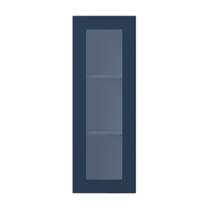 Frosted Glass Door Wall Kitchen Cabinet WMD1842 Danbury Blue LessCare 18 in. width 42 in. height 12 in. depth - Kitchen