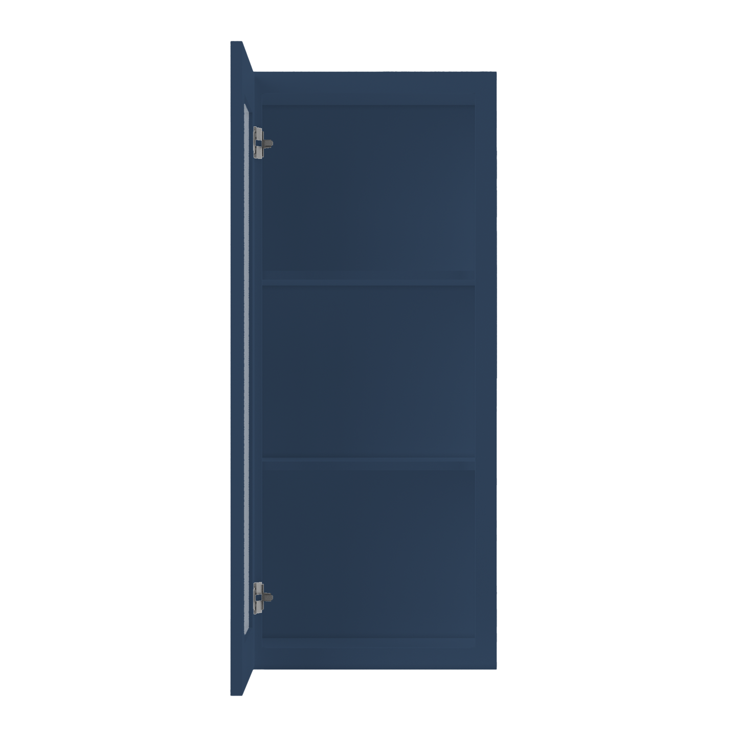 Frosted Glass Door Wall Kitchen Cabinet WMD1842 Danbury Blue LessCare 18 in. width 42 in. height 12 in. depth - Kitchen