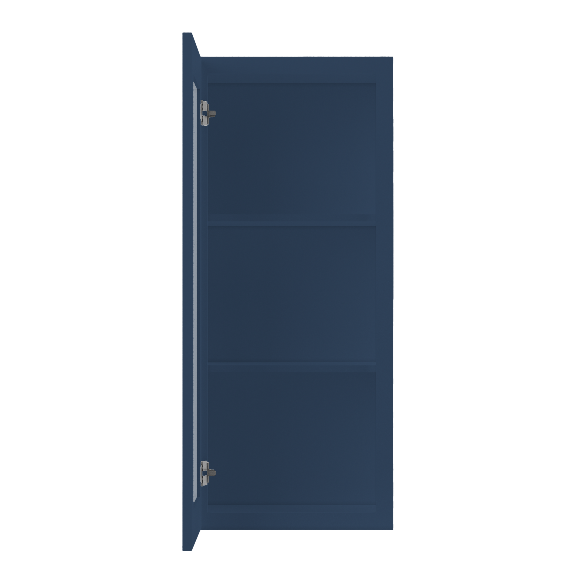 Frosted Glass Door Wall Kitchen Cabinet WMD1842 Danbury Blue LessCare 18 in. width 42 in. height 12 in. depth - Kitchen