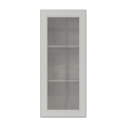 Frosted Glass Door Wall Kitchen Cabinet WMD1842 Milan Pearl 18 in. width 42 in. height 12 in. depth - Kitchen Cabinets