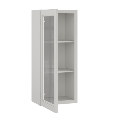 Frosted Glass Door Wall Kitchen Cabinet WMD1842 Milan Pearl 18 in. width 42 in. height 12 in. depth - Kitchen Cabinets