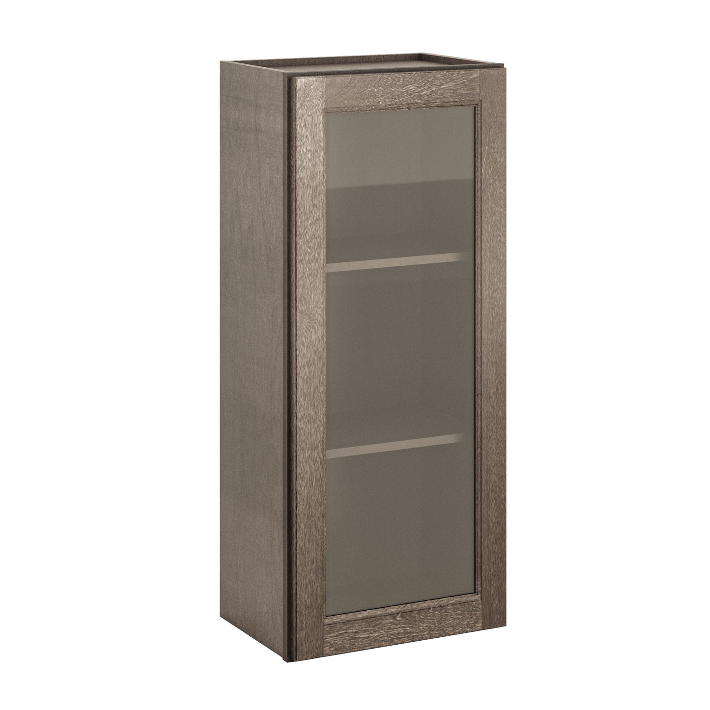 Frosted Glass Door Wall Kitchen Cabinet WMD1842 Milan Slate 18 in. width 42 in. height 12 in. depth - Kitchen Cabinets