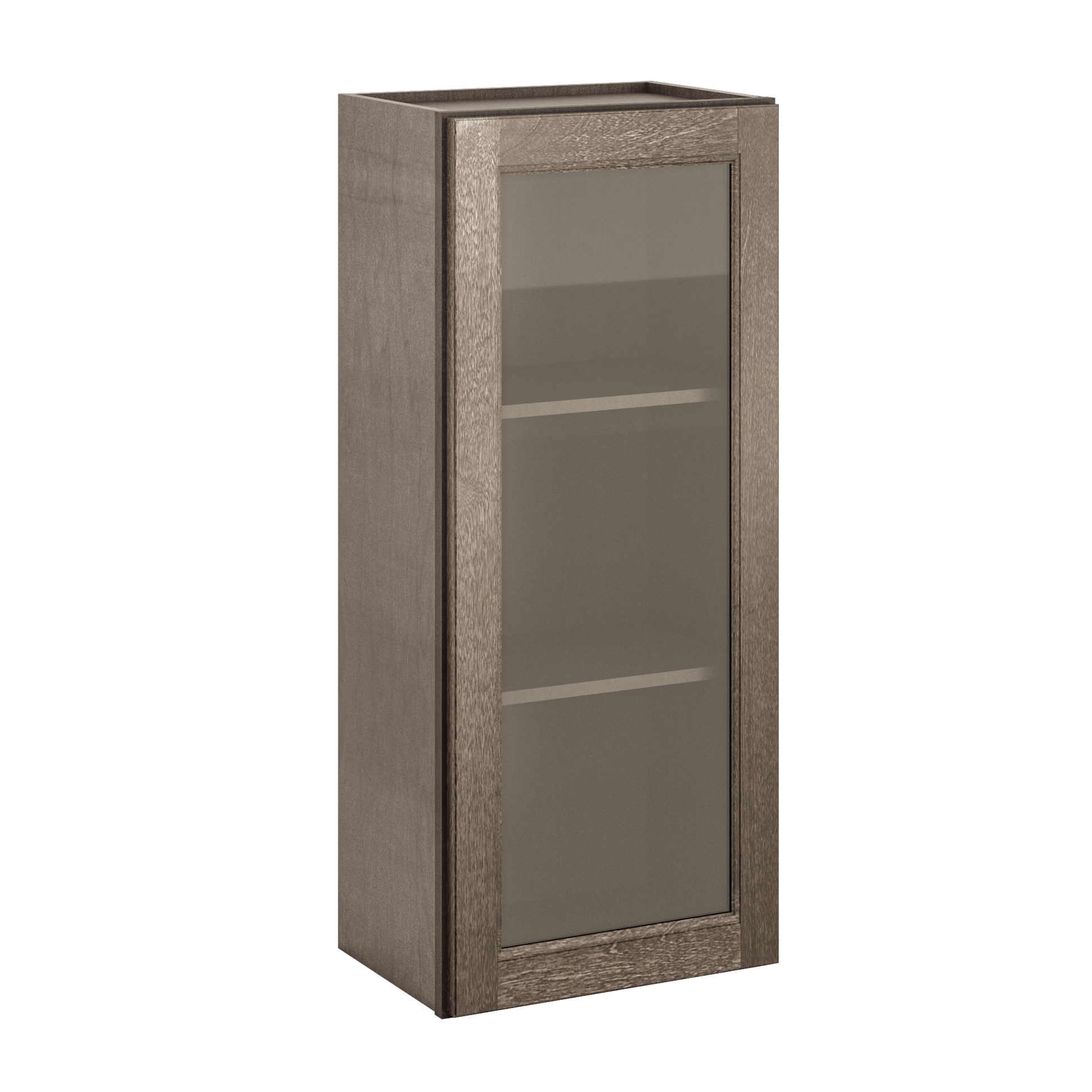 Frosted Glass Door Wall Kitchen Cabinet WMD1842 Milan Slate 18 in. width 42 in. height 12 in. depth - Kitchen Cabinets