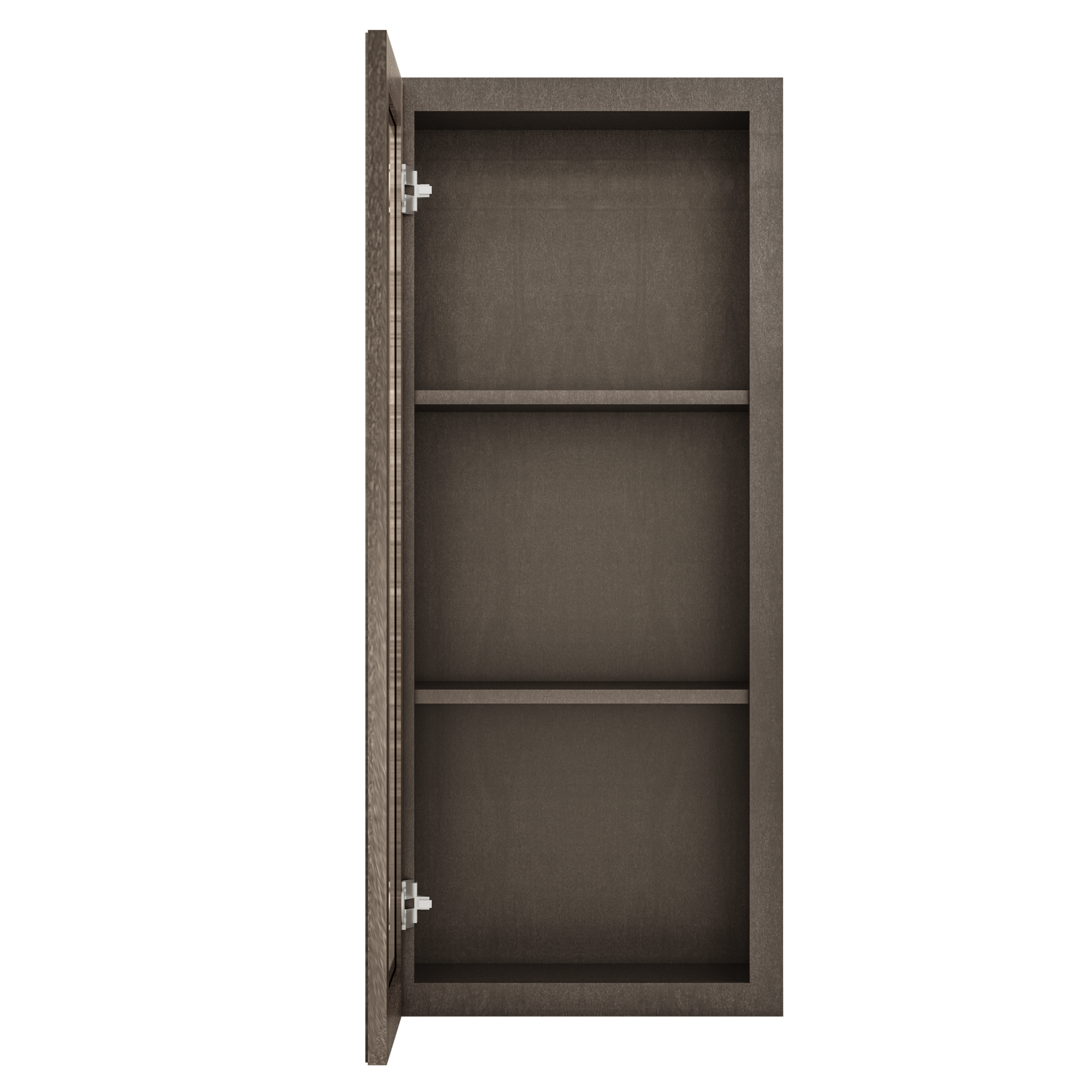 Frosted Glass Door Wall Kitchen Cabinet WMD1842 Milan Slate 18 in. width 42 in. height 12 in. depth - Kitchen Cabinets