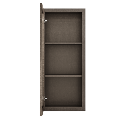 Frosted Glass Door Wall Kitchen Cabinet WMD1842 Milan Slate 18 in. width 42 in. height 12 in. depth - Kitchen Cabinets